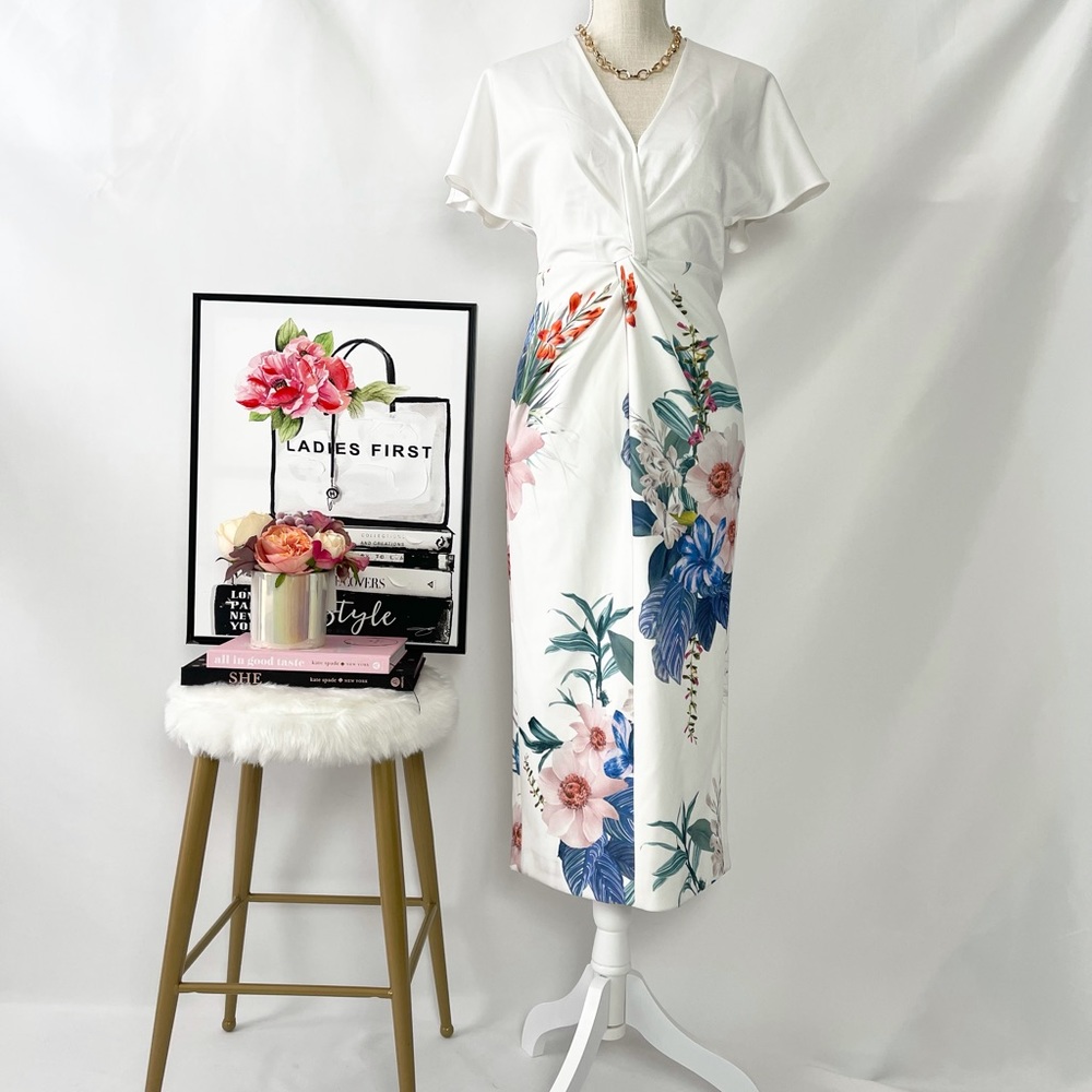 Sale Ted Baker Nerris Jamboree Twist Detail Dress Siz… Gem